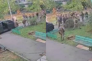 Paviešino vaizdo įrašą iš šaudynių tarp žvalgybos ir saugumo agentų Ukrainoje