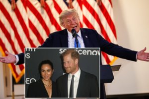 Harry ir Meghan Markle grįžus į JK, D. Trumpas nesusilaikė: „Elgėsi siaubingai nepagarbiai“