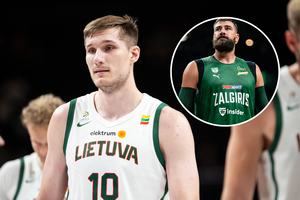 Po rinktinės kovų į „Žalgirį“ grįžęs Ą. Tubelis juokavo apie J. Valančiūną