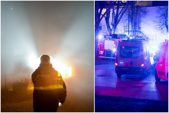 Kauniečių pranešimas pagalbos telefonu: degančiame bute prie lango stovi žmogus