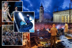Prasto oro nepabūgo: J. Jaručio ir D. Montvydo koncertus Vilniaus Katedros aikštėje stebėjo įspūdinga minia