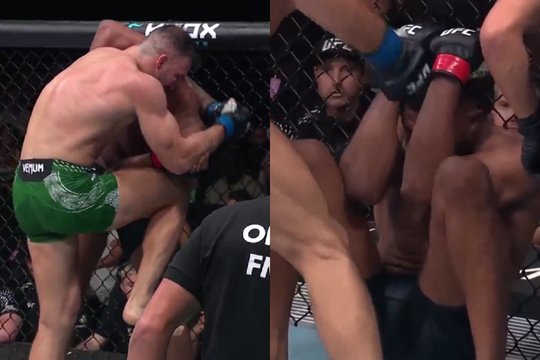 UFC kovoje – M. Bukausko šou: po smūgių krušos akistatą teko nutraukti teisėjui
