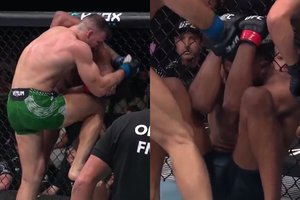 UFC kovoje – M. Bukausko šou: po smūgių krušos akistatą teko nutraukti teisėjui