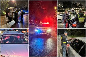 Reidas Vilniuje: automobilių salonai trenkė alkoholiu ir „žole“, girtas bėglys vos nepervažiavo pėsčiųjų