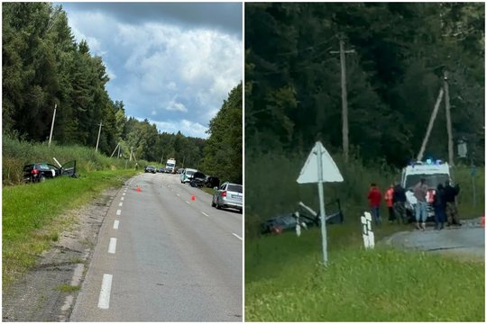 Šiurpi kaktomuša Alytaus r: kelias uždarytas, į ligoninę išvežti 3 žmonės