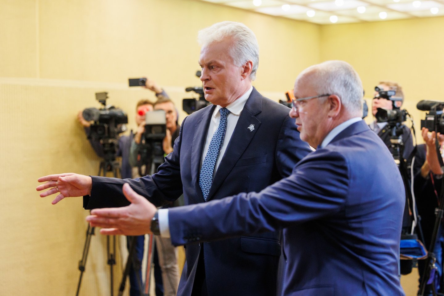 Gitanas Nausėda, Juozas Olekas.<br>T. Bauro nuotr.