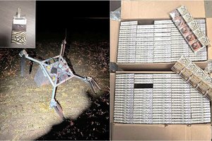 Baltarusijos pasienyje VSAT pareigūnai perėmė kontrabandininkų droną su kroviniu