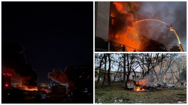 Po kelių dienų pertraukos Kyjive fiksuojami sprogimai: ataka pridarė nemenkų nuostolių