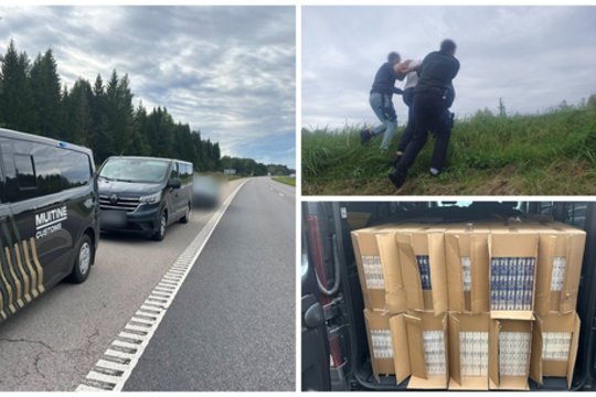Ties Maišiagala užfiksavo dramatiškas gaudynes: tūkstančius nelegalių cigarečių vežęs lietuvis bandė sprukti