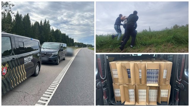 Ties Maišiagala užfiksavo dramatiškas gaudynes: tūkstančius nelegalių cigarečių vežęs lietuvis bandė sprukti