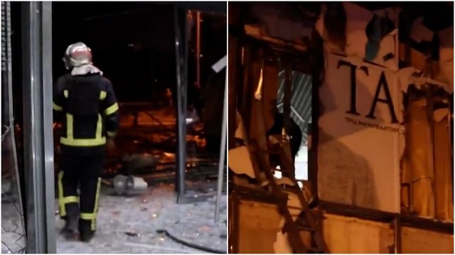 Okupantai smogė Sumų prekybos centrui, žuvo trys žmonės: vaizdo įraše užfiksuoti atakos padariniai