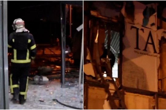 Okupantai smogė Sumų prekybos centrui, žuvo trys žmonės: vaizdo įraše užfiksuoti atakos padariniai
