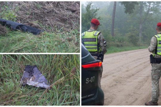 Parodė vietą, kur nukrito numuštas dronas