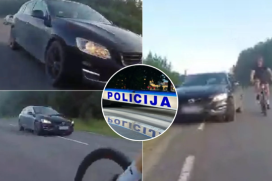 Po garsiai nuskambėjusio vairuotojo išpuolio prieš dviratininkus – policijos žinia: štai, kas jo laukia