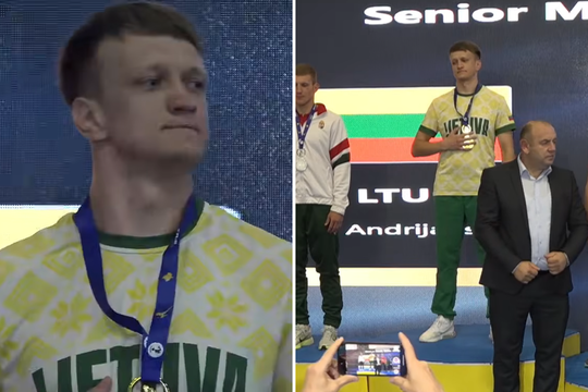 Pasaulio čempionu tapęs lietuvis pilno himno neišgirdo: vietoje jo – absurdas
