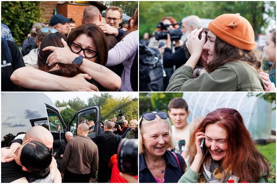 Į Vilnių atvyko Minsko režimo paleisti politiniai kaliniai