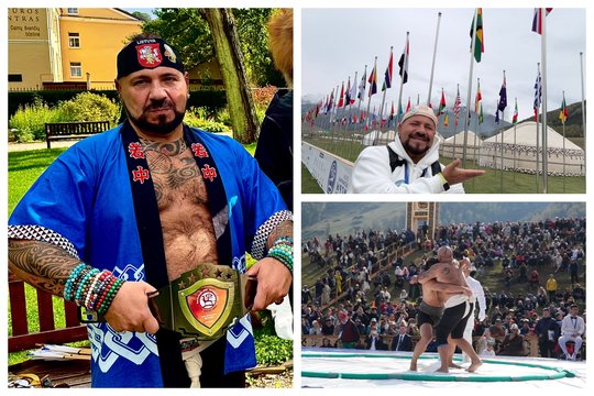 Pirmasis profesionalus sumo imtynininkas iš Lietuvos Marijus Tumas įėjo į istoriją: „World Nomad Games 2026“ žaidynėse pelnė Azijos sumo legendų pripažinimą