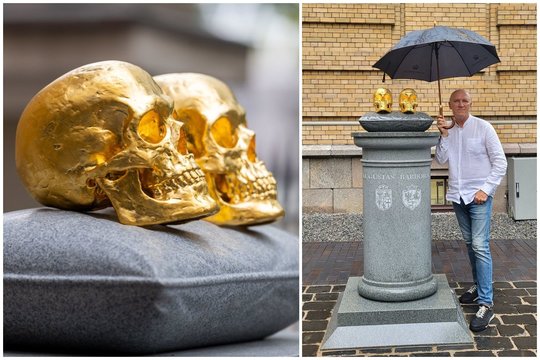 Dėl audringas diskusijas sukėlusios Žygimanto ir Barboros skulptūros balsavęs Valdas Puteikis: „Skirkime kaukolę kaip simbolį ir tikro žmogaus kaukolę“