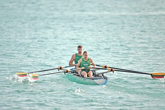 Europos paplūdimio sprinto irklavimo čempionate – lietuvių dueto sidabras