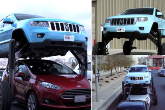 JAV sukūrė visureigį, kuris gali „peržengti“ kitus automobilius: įspūdingas vaizdo įrašas