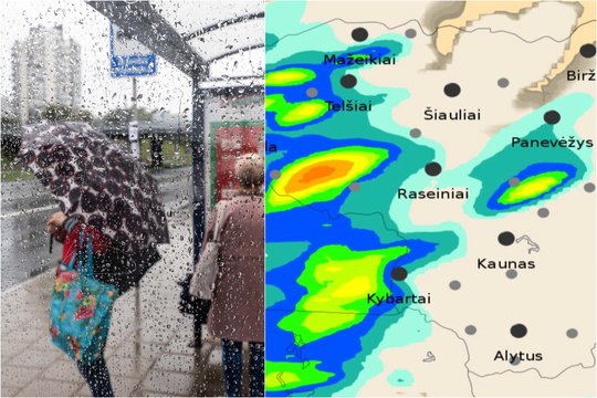 Sinoptikai įspėja: Lietuvą užklups lietūs, stiprės vėjas, vietomis griaudės perkūnija