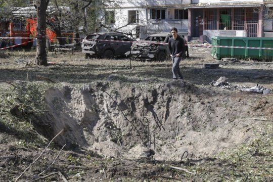 Karas Ukrainoje. Po krauju aplaistyto šeštadienio Ukrainoje – galingas dronų atsakas Maskvai