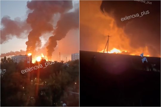 Karas Ukrainoje. Po krauju aplaistyto šeštadienio Ukrainoje – galingas dronų atsakas Maskvai