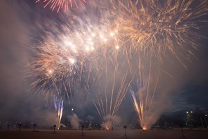 Per fejerverkų festivalį Aleksote užsidegė „Kauno švaros“ atliekų aikštelė