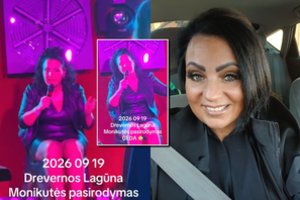 Iš baro išprašyta ant scenos galimai neblaivi dainavusi Monika Katunskytė