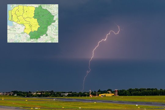 Pavojingų reiškinių žemėlapyje dalis Lietuvos „geltonuoja“: štai ko laukti