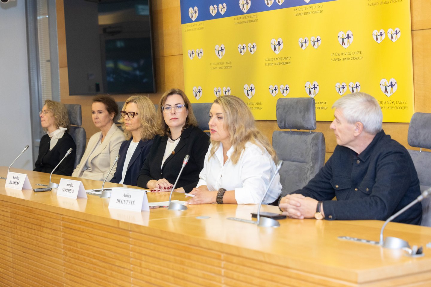 Spaudos konferencijos akimirka<br>Ūlos Liškevičiūtės/Seimo nuotr.