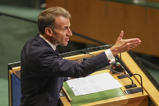 E. Macronas griežtai sukritikavo padėtį Gazos Ruože