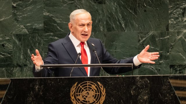 B. Netanyahu pasirodžius JT Generaliniuose debatuose – iškalbingi diplomatų veiksmai