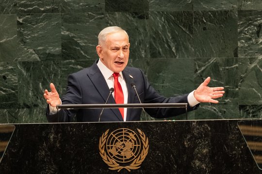 B. Netanyahu pasirodžius JT Generaliniuose debatuose – iškalbingi diplomatų veiksmai