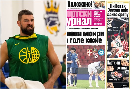 Serbijos spauda aikčioja: „Žalgiris“ – išskirtinė komanda, J. Valančiūnas – siaubingas žvėris“