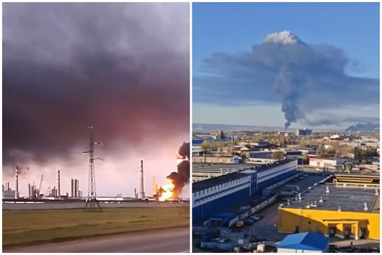 Karas Ukrainoje. Ukrainos smūgių serija Rusijoje: atakuotos naftos gamyklos ir radarai