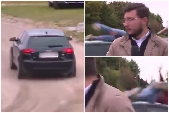 Šokas tiesioginiame eteryje: užfiksavo, kaip Lenkijoje automobilis partrenkė paspirtuku važiavusią paauglę