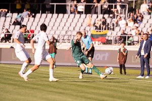 Po pergalės Tautų lygoje Lietuvos futbolininkai Kaune tenkinosi lygiosiomis su Azerbaidžanu