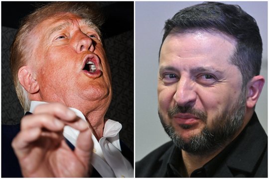 Karas Ukrainoje. D. Trumpas skelbia apie susitarimą su V. Zelenskiu dėl Rusijos