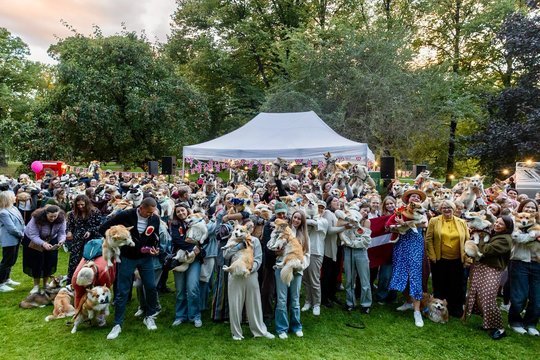 Rekordas Rygoje: 226 korgiai susirinko į „Royal Corgi Walk“