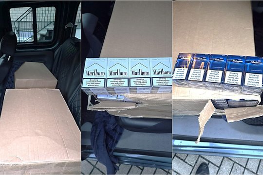 Vilkaviškiečio automobilyje – dvi dėžės suklastotų rūkalų