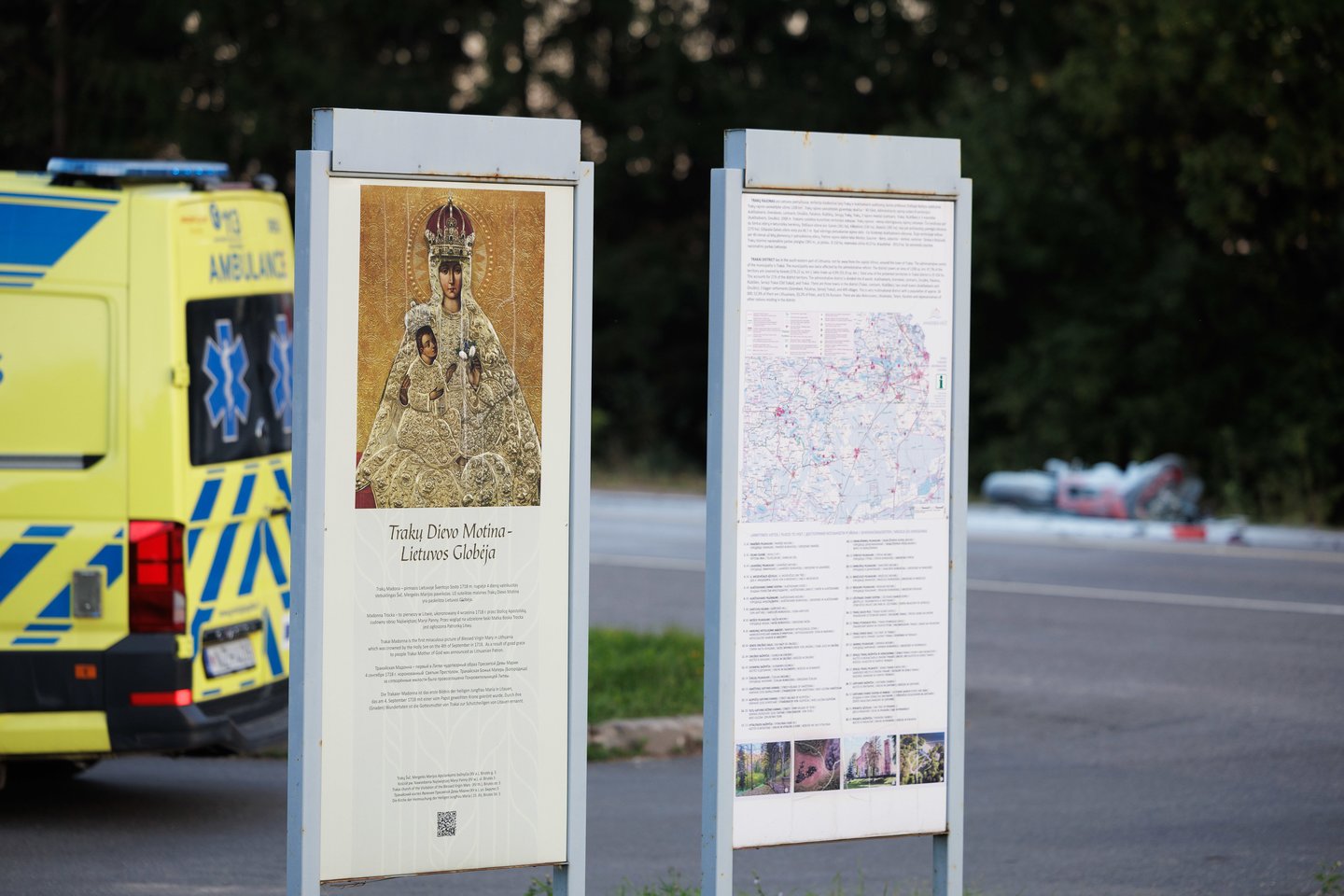 Avarijos vietoje.<br> V. Skaraičio nuotr.