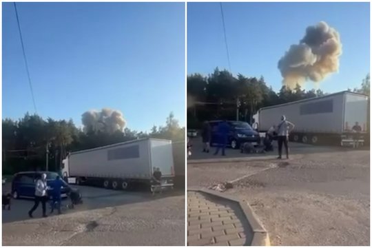 Karas Ukrainoje. Prie Lenkijos sienos nukrito Rusijos dronas, apgadintas pasienio punktas
