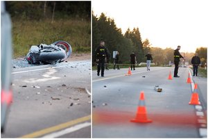 Paaiškėjo motociklininką greta Trakų pražudžiusios avarijos aplinkybės – vilkiko vairuotojas uždarytas į areštinę