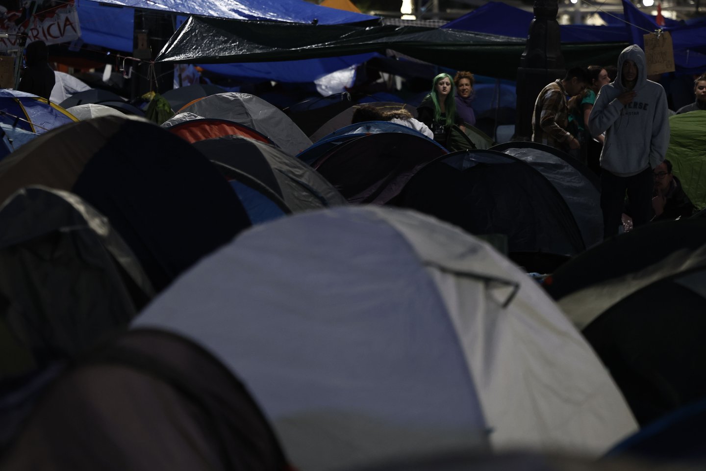 Protestai Ispanijoje.<br>EPA/ELTA nuotr.