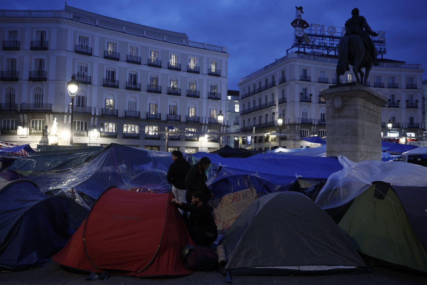 Protestai Ispanijoje.<br>EPA/ELTA nuotr.