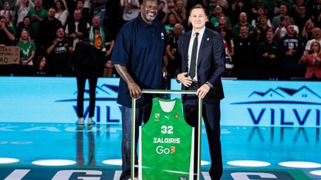 „Aš myliu Lietuvą": NBA legenda Sh. O'Nealas prieš rungtynes prakalbo lietuviškai