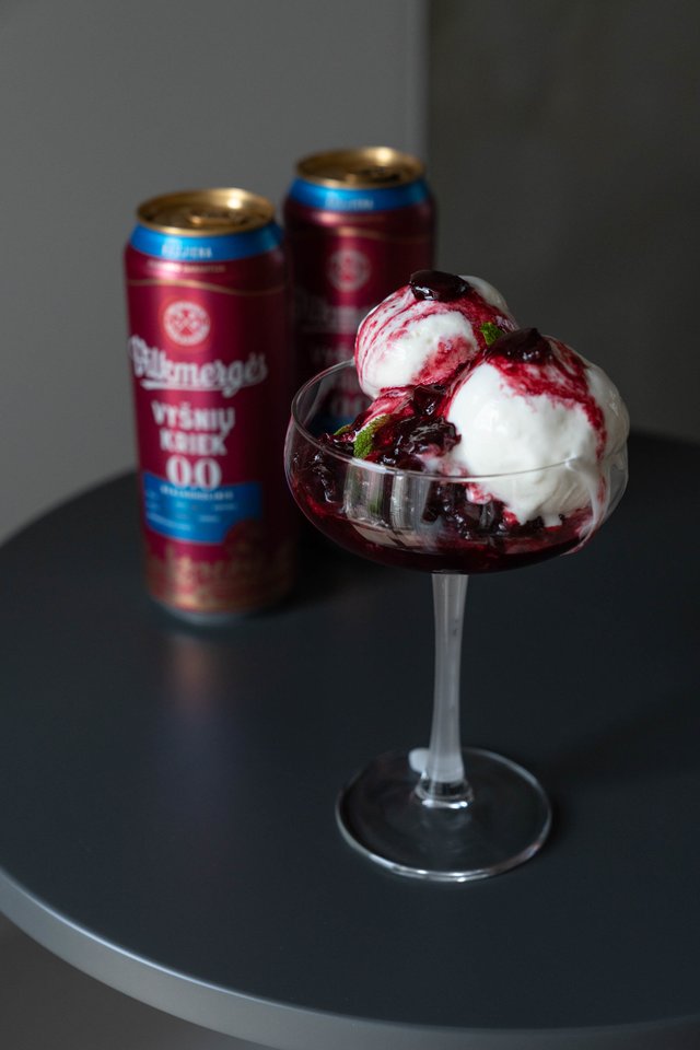 Nealkoholinis „Vilkmergės Vyšnių Kriek“.