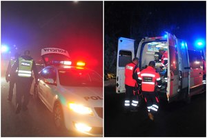 Jaunos moters „Volkswagen“ naktį autostradoje prie Vilniaus rėžėsi į priekyje važiuojančio vilkiko galą