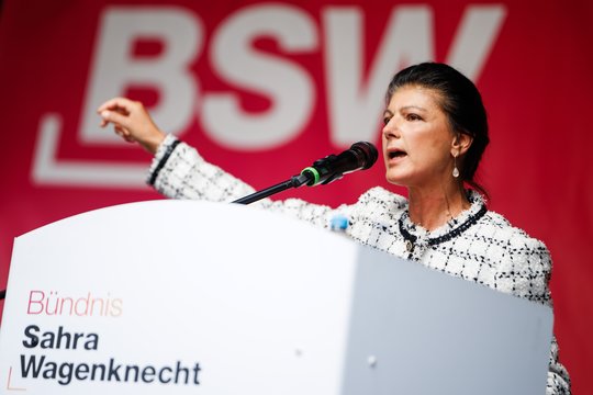 Vokietijos populistinė BSW partija atsisakė įkūrėjos S. Wagenknecht vardo
